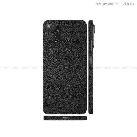 Dán Skin Xiaomi Redmi Note 11 Series Vân Nổi Vân Da Đen | UVPT13