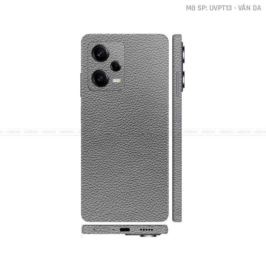Dán Skin Xiaomi Redmi Note 12 Series Vân Nổi Da Xám | UVPT13