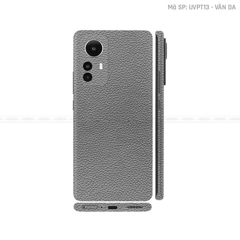 Dán Skin Xiaomi 12 Series Vân Da Xám | UVPT13