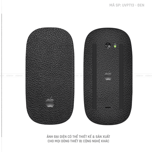 Skin Dán Chuột Apple Magic Mouse Vân Nổi Hình Vân Da Màu Đen | UVPT13