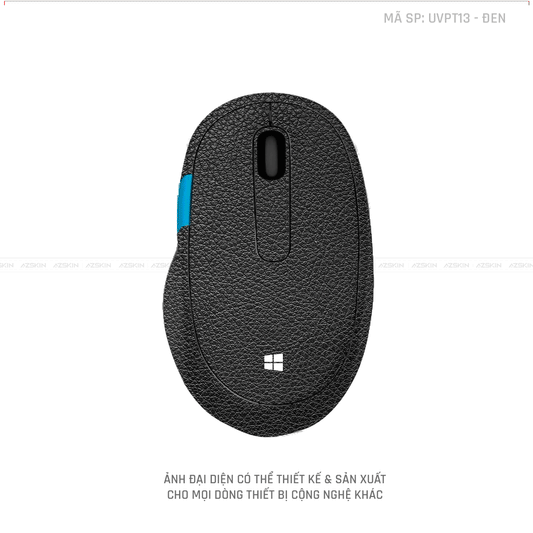 Skin Dán Chuột Microsoft Vân Nổi Hình Vân Da Màu Đen | UVPT13