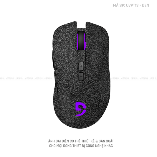 Skin Dán Chuột Fuhlen Vân Nổi Hình Vân Da Màu Đen | UVPT13