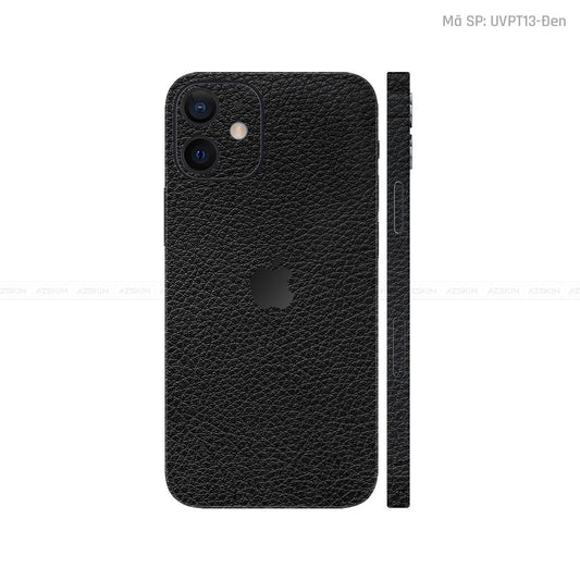 Dán Skin IPhone 12 Series Vân Da Đen | UVPT13