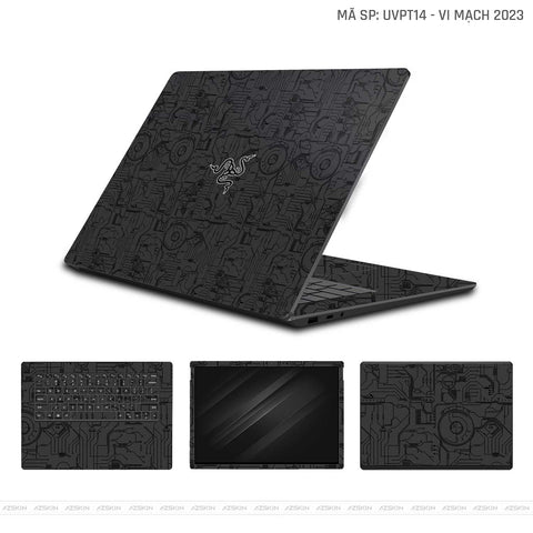 Dán Skin Laptop Razer Vân Nổi Vi Mạch 2023 Đen | UVPT14