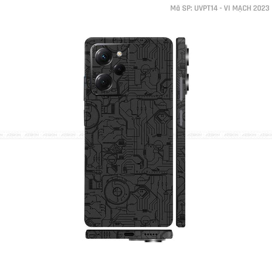 Dán Skin POCO Series Vân Nổi Vi Mạch 2023 Đen | UVPT14