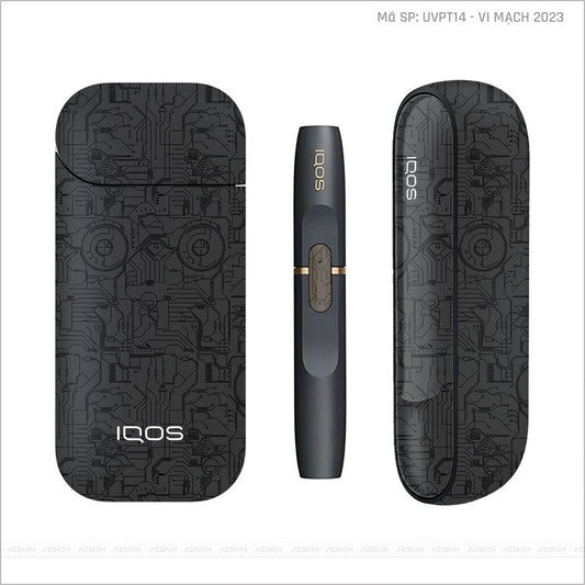 Dán Skin IQOS Vân Vi Mạch 2023 Đen | UVPT12