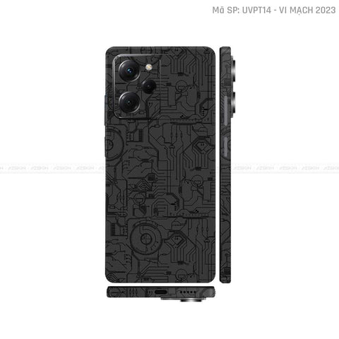 Dán Skin POCO Series Vân Nổi Vi Mạch 2023 Đen | UVPT14