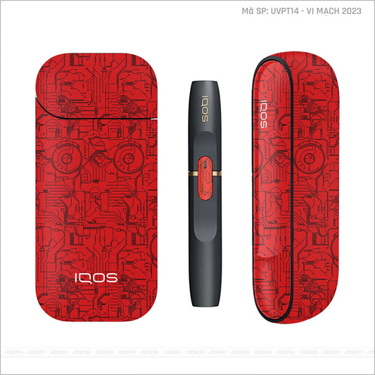 Dán Skin IQOS Vân Vi Mạch 2023 Đỏ | UVPT12