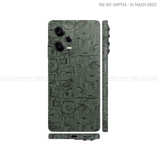 Dán Skin Xiaomi Redmi Note 12 Series Vân Nổi Vi Mạch 2023 Midnight | UVPT14