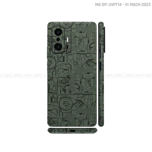 Dán Skin Xiaomi 11 Series Vân Nổi Vi Mạch 2023 Midnight  | UVPT14