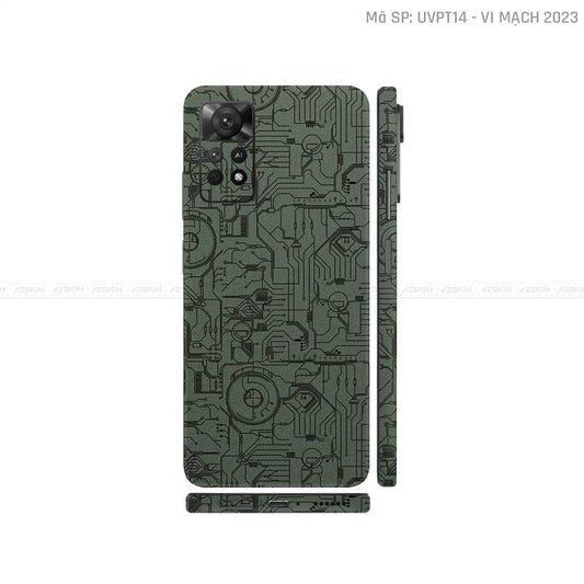 Dán Skin Xiaomi Redmi Note 11 Series Vân Nổi Vi Mạch 2023 Midnight | UVPT14
