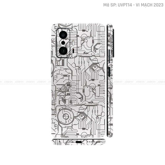 Dán Skin Xiaomi 11 Series Vân Nổi Vi Mạch 2023 Trắng | UVPT14