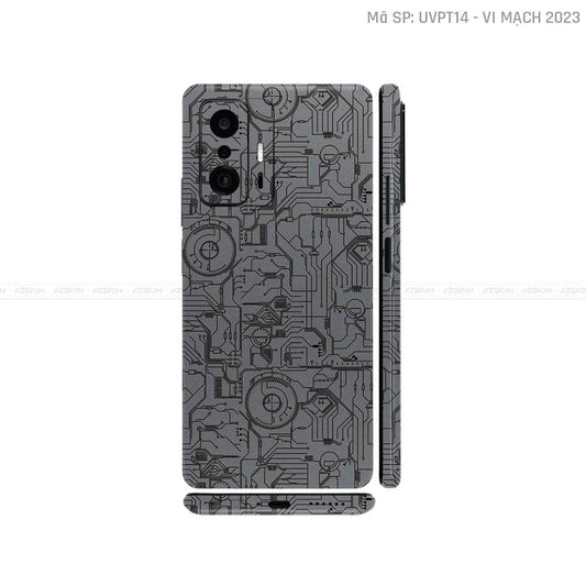 Dán Skin Xiaomi 11 Series Vân Nổi Vi Mạch 2023 Xám | UVPT14