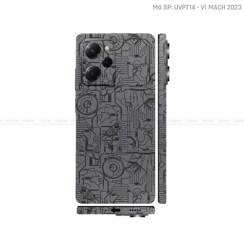 Dán Skin POCO Series Vân Nổi Vi Mạch 2023 Xám | UVPT14
