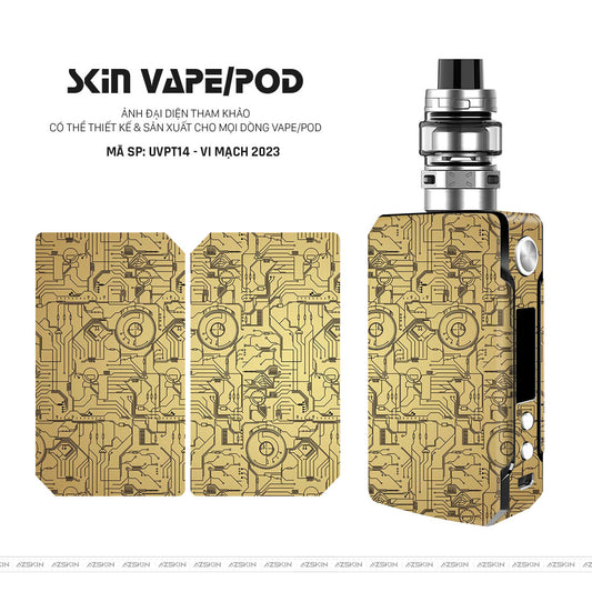 Dán Skin Vape Vân Vi Mạch 2023 Gold | UVPT14