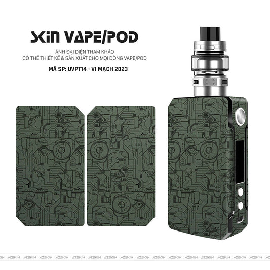 Dán Skin Vape Vân Vi Mạch 2023 Xanh | UVPT14