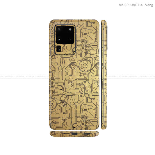 Dán Skin Galaxy S20 Series Vân Vi Mạch 2023 Vàng | UVPT14