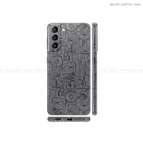 Dán Skin Galaxy S21 Series Vân Vi Mạch 2023 Xám | UVPT14
