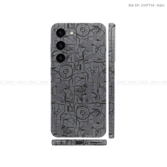 Dán Skin Galaxy S23 Series Vân Nổi Vi Mạch 2023 Xám | UVPT14
