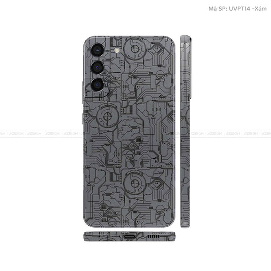 Dán Skin Galaxy S22 Series Vân Nổi Vi Mạch 2023 Xám | UVPT18