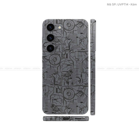Dán Skin Galaxy S23 Series Vân Nổi Vi Mạch 2023 Xám | UVPT14