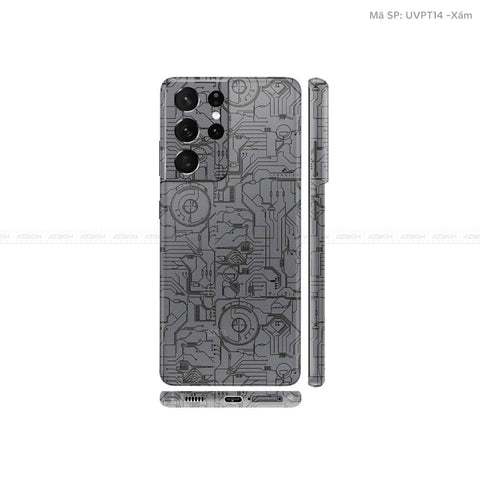 Dán Skin Galaxy S21 Series Vân Vi Mạch 2023 Xám | UVPT14