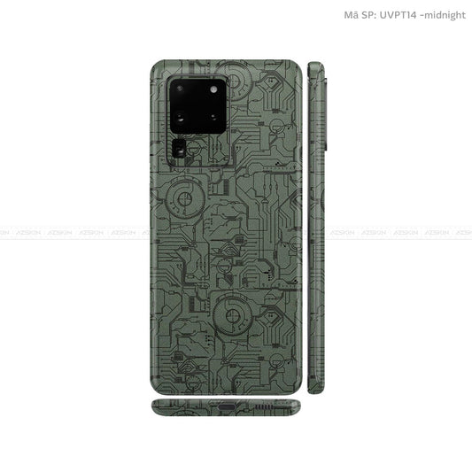 Dán Skin Galaxy S20 Series Vân Vi Mạch 2023 Xanh | UVPT14