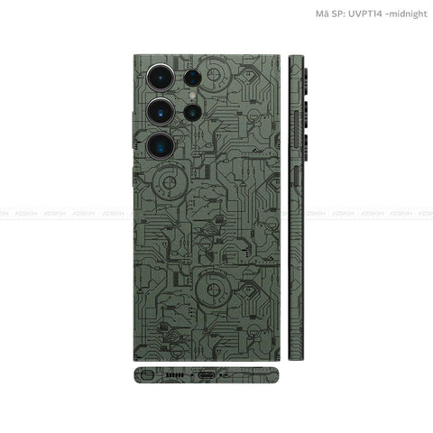 Dán Skin Galaxy S23 Series Vân Nổi Vi Mạch 2023 Xanh | UVPT14