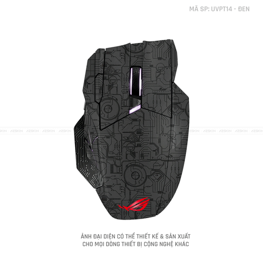 Skin Dán Chuột Asus Vân Nổi Hình VI MẠCH 2023 Đen | UVPT14