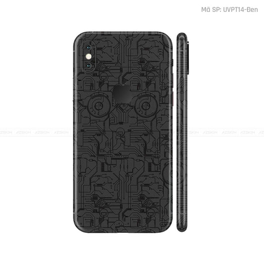 Dán Skin IPhone X Series Vân Vi Mạch 2023 Đen | UVPT14