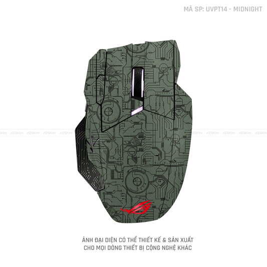Skin Dán Chuột Asus Vân Nổi Hình VI MẠCH 2023 Midnight | UVPT14