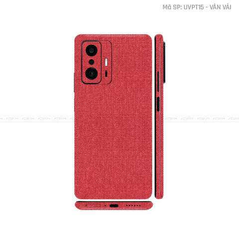 Dán Skin Xiaomi 11 Series Vân Vải Đỏ | UVPT15