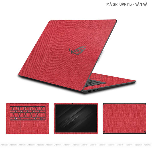 Dán Skin Laptop Asus Vân Vải Đỏ | UVPT15