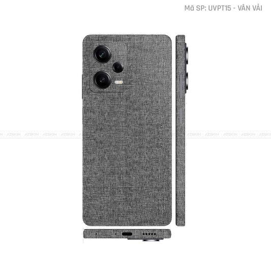 Dán Skin Xiaomi Redmi Note 12 Series Vân Vải Xám | UVPT15