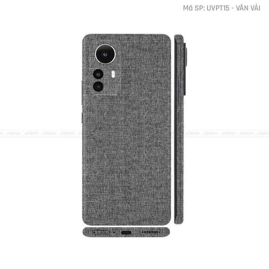 Dán Skin Xiaomi 12 Series Vân Vải Xám | UVPT15