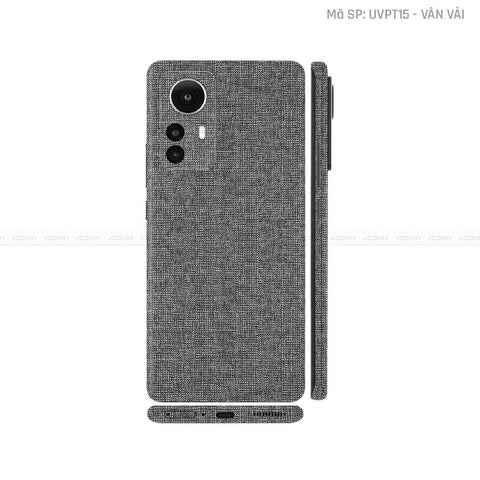 Dán Skin Xiaomi 12 Series Vân Vải Xám | UVPT15