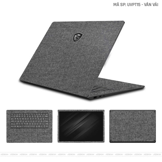 Dán Skin Laptop MSI Vân Vải Xám  | UVPT15