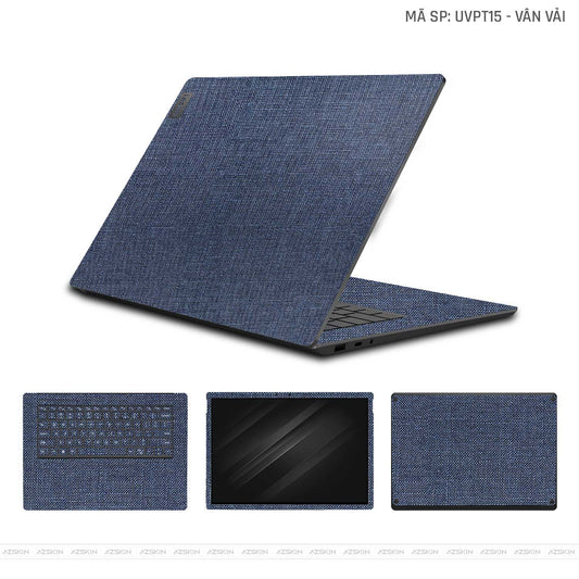 Dán Skin Laptop Lenovo Vân Vải Xanh Blue | UVPT15