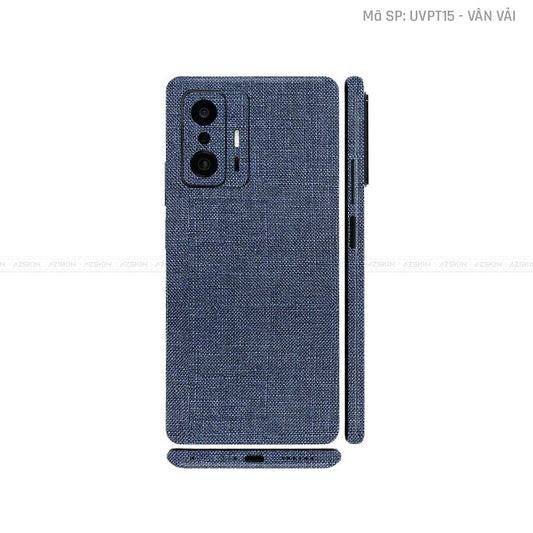 Dán Skin Xiaomi 11 Series Vân Vải Xanh | UVPT15