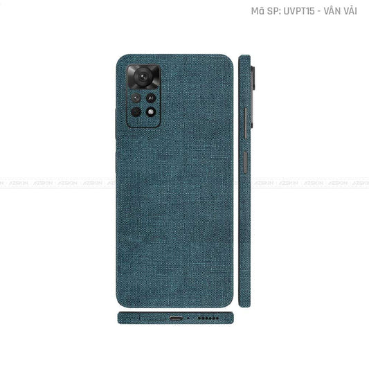 Dán Skin Xiaomi Redmi Note 11 Series Vân Nổi Vân Vải | UVPT15