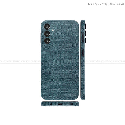 Dán Skin Galaxy A Series Vân Vải Xanh Cổ Vịt | UVPT15