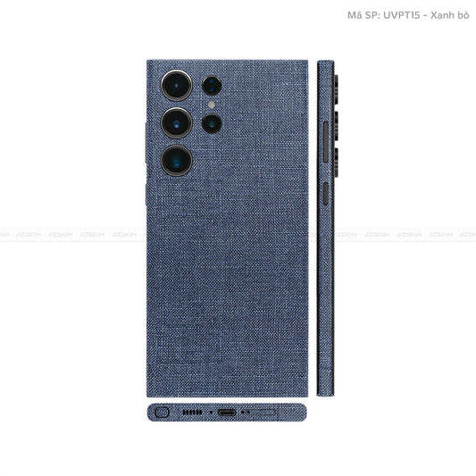 Dán Skin Galaxy S23 Series Vân Vải Xanh Bò | UVPT15