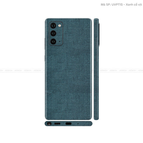 Dán Skin Galaxy Note 20 Series Vân Vải Xanh Cổ Vịt | UVPT15