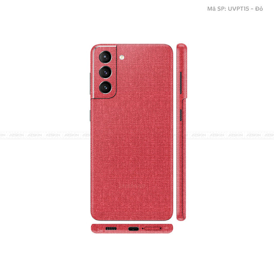 Dán Skin Galaxy S21 Series Vân Vải Đỏ | UVPT15