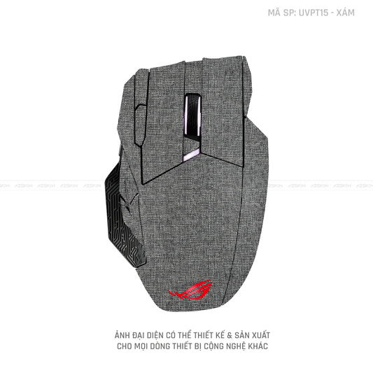 Skin Dán Chuột Asus Vân Nổi Hình Vân Vải Xám | UVPT15