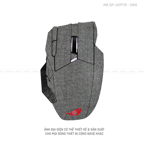 Skin Dán Chuột Asus Vân Nổi Hình Vân Vải Xám | UVPT15