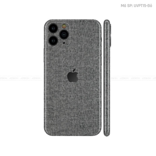 Dán Skin IPhone 11 Series Vân Vải Xám | UVPT11