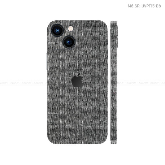 Dán Skin IPhone 14 Series Vân Vải Xám | UVPT15