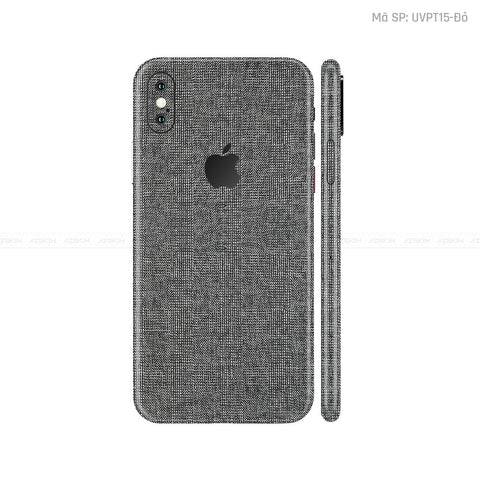 Dán Skin 3M IPhone X Series Vân Vải Xám 2 | UVPT15