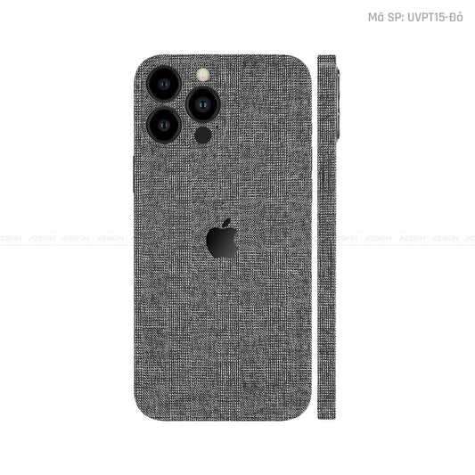 Dán Skin IPhone 14 Series Vân Vải Xám | UVPT15